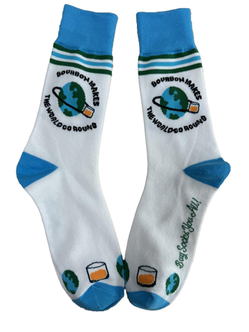 Bourbon Makes the World Go Round Men's Socks