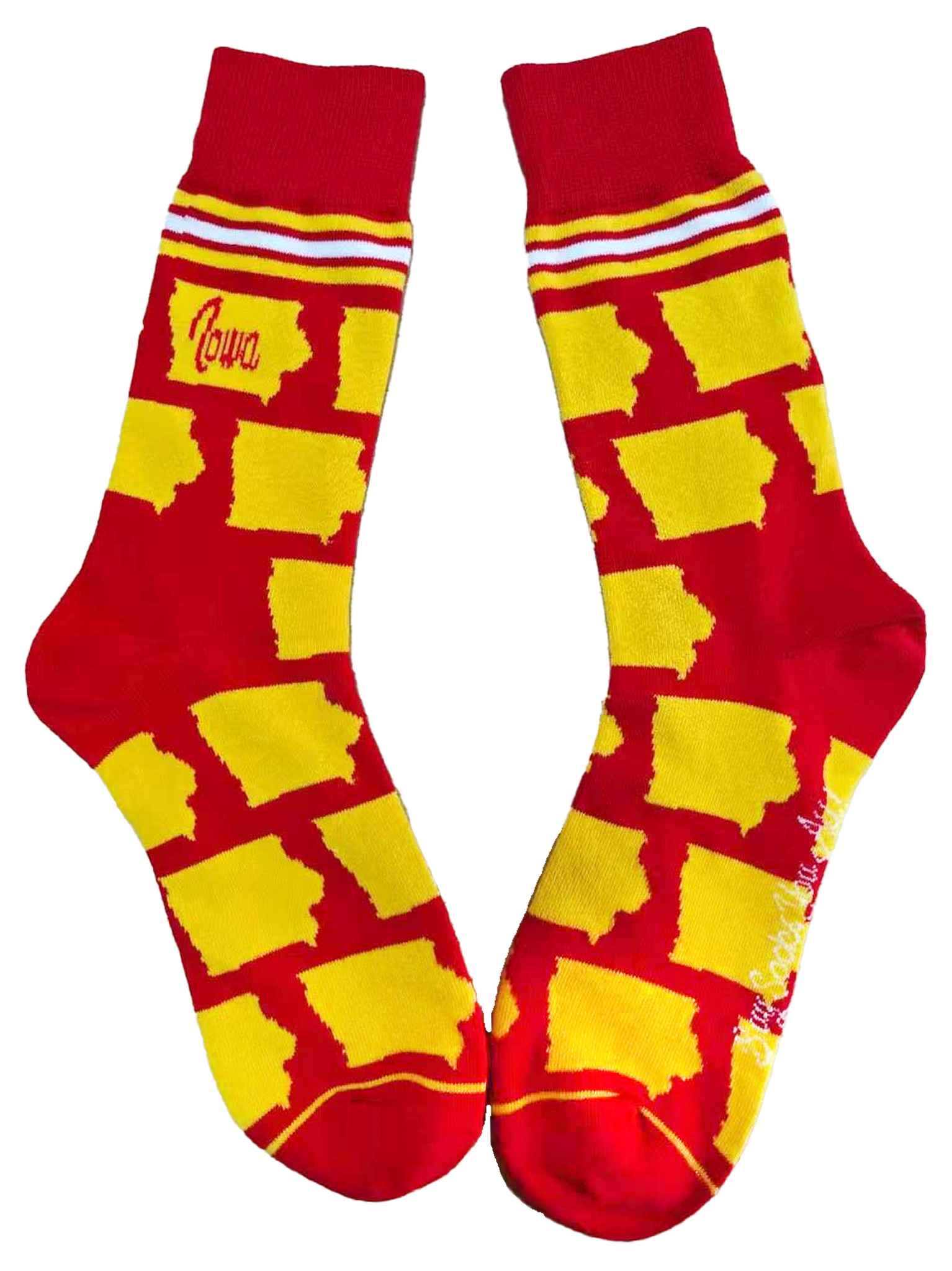 Iowa Shapes in Red and Yellow Men's Socks – Buy Socks You All