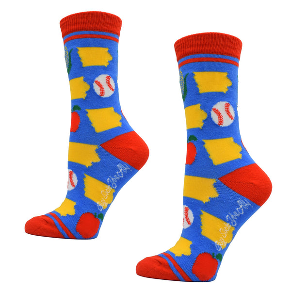 Iowa Shapes with Icons Women's Socks