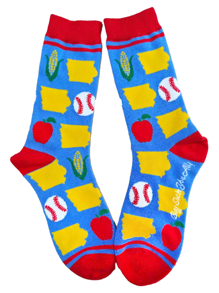Iowa Shapes with Icons Women's Socks