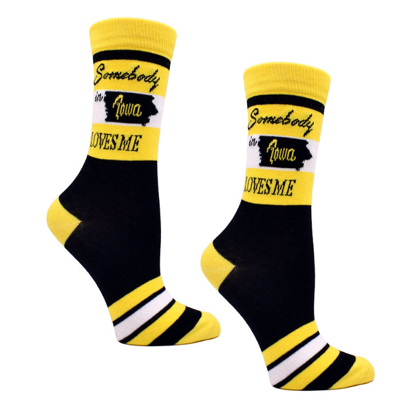 Somebody in Iowa Loves Me Women's Socks