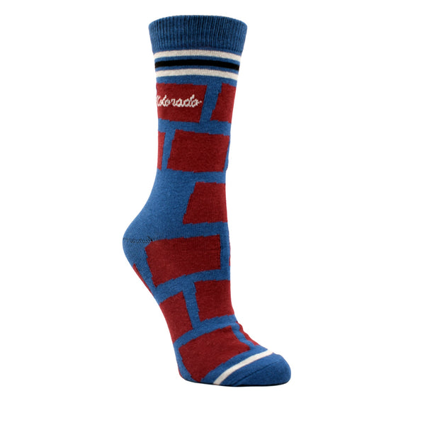 Colorado Shapes in Red, Blue and Silver Women's Socks