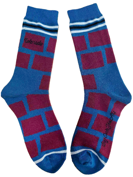 Colorado Shapes in Red, Blue and Silver Women's Socks