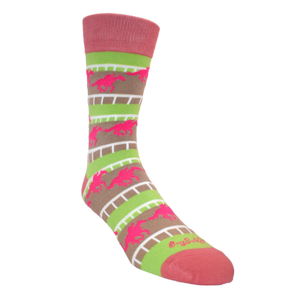 Derby Horses on Track Men's Socks