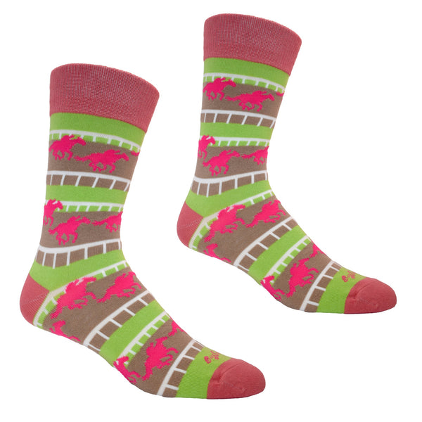 Derby Horses on Track Men's Socks