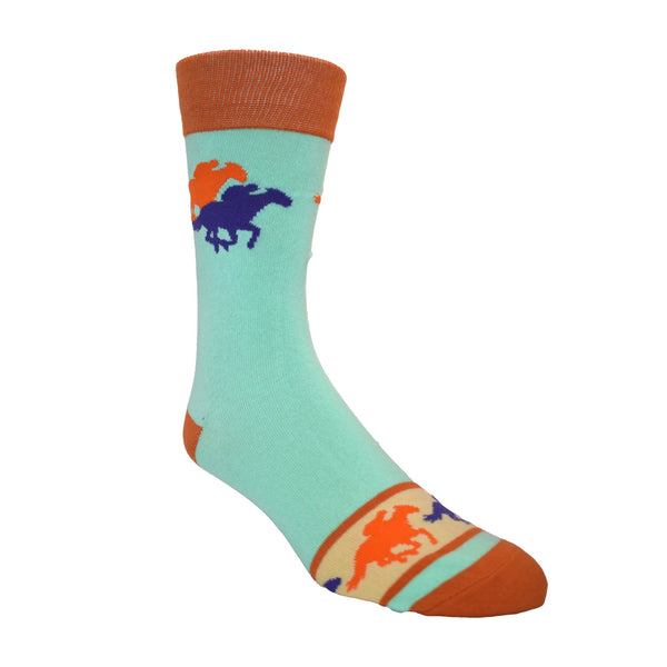Retro Race Horses Men's Socks