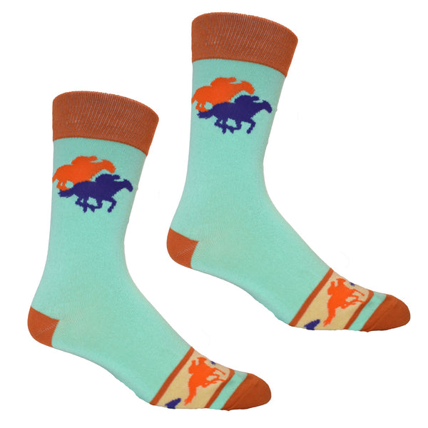 Retro Race Horses Men's Socks