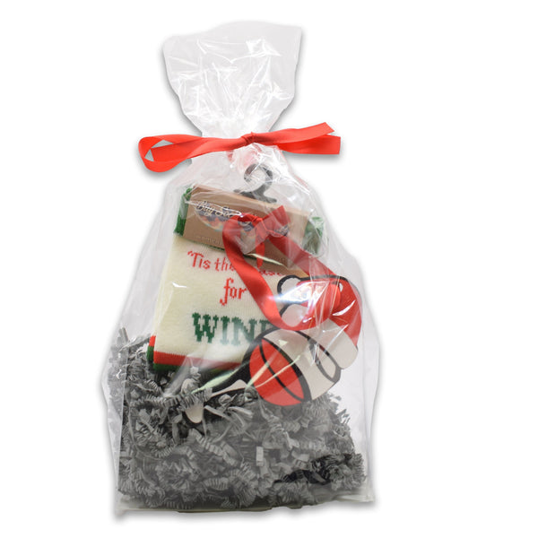 Tis the Season for Wine Women's Sock and Ornament Gift Basket