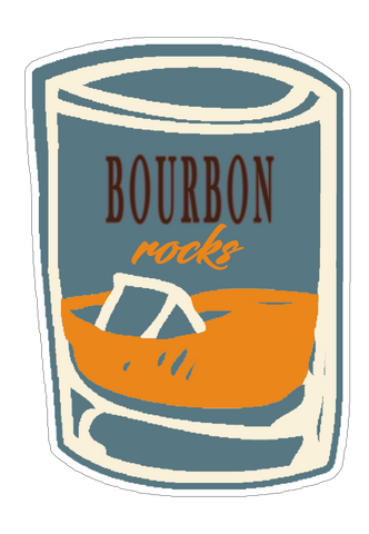 Bourbon Rocks Sticker