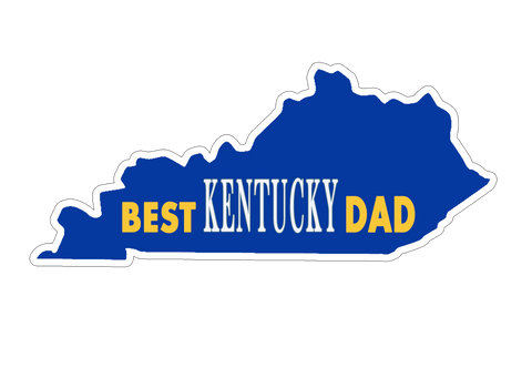 Best Kentucky Dad Blue Sticker