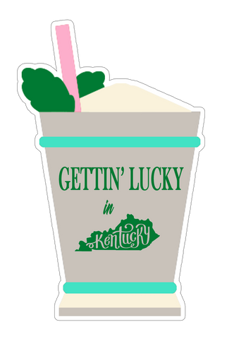 Mint Julep Gettin' Lucky in Kentucky Sticker