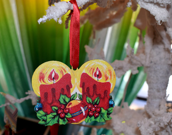 Vintage Christmas Candles Ornament