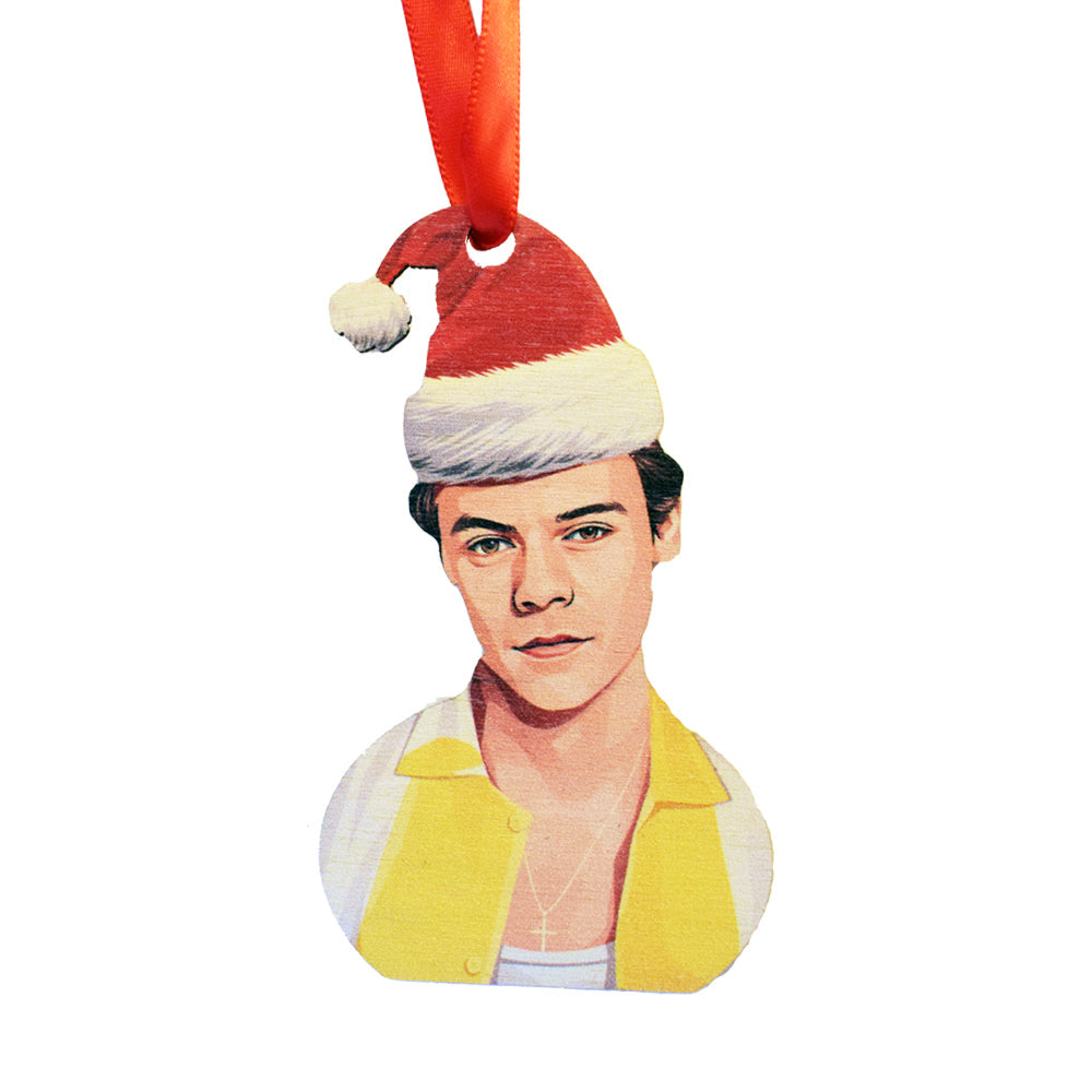 Harry Styles Christmas Wooden Ornament