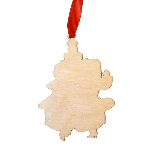 Woman Dancing with Santa Wooden Ornament