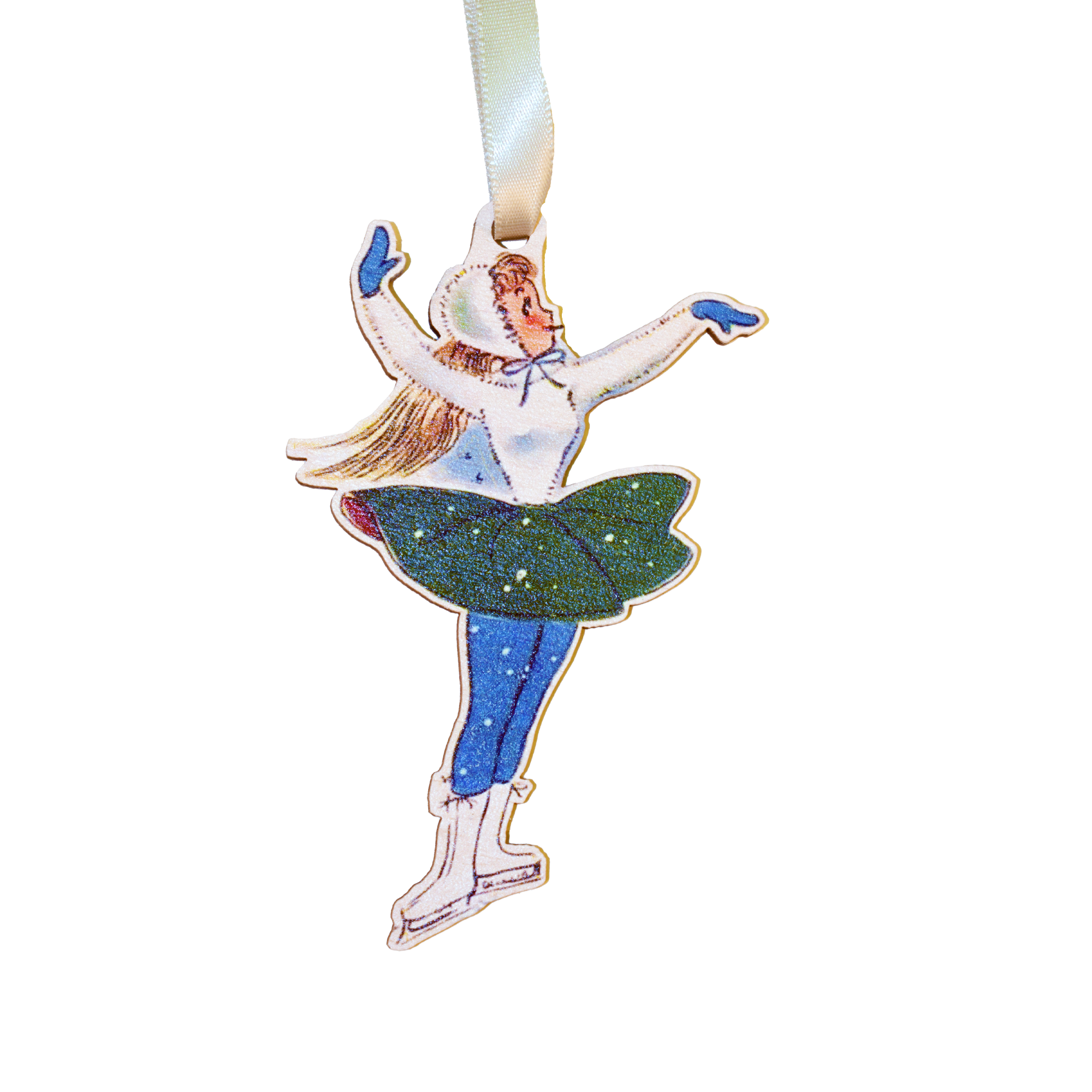 Vintage Ice Skater Ornament