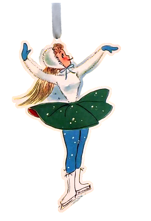 Vintage Ice Skater Ornament