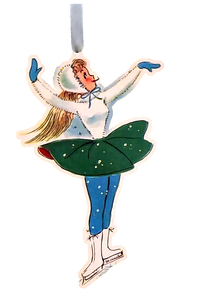 Vintage Ice Skater Ornament