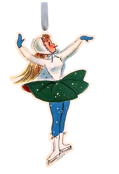 Vintage Ice Skater Ornament