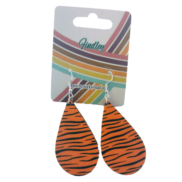 Tiger Stripes Teardrop Earring