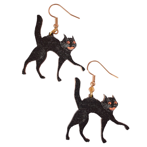 Scaredy Cat Halloween Earrings