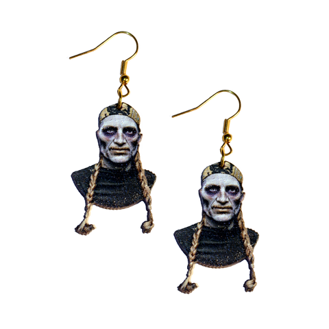 Zombie Willie Nelson Earrings
