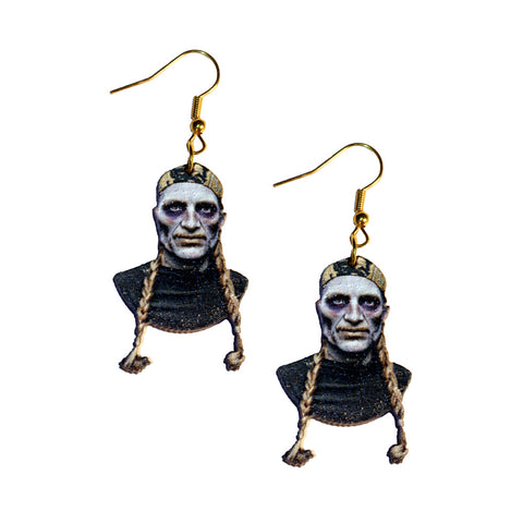 Zombie Willie Nelson Earrings