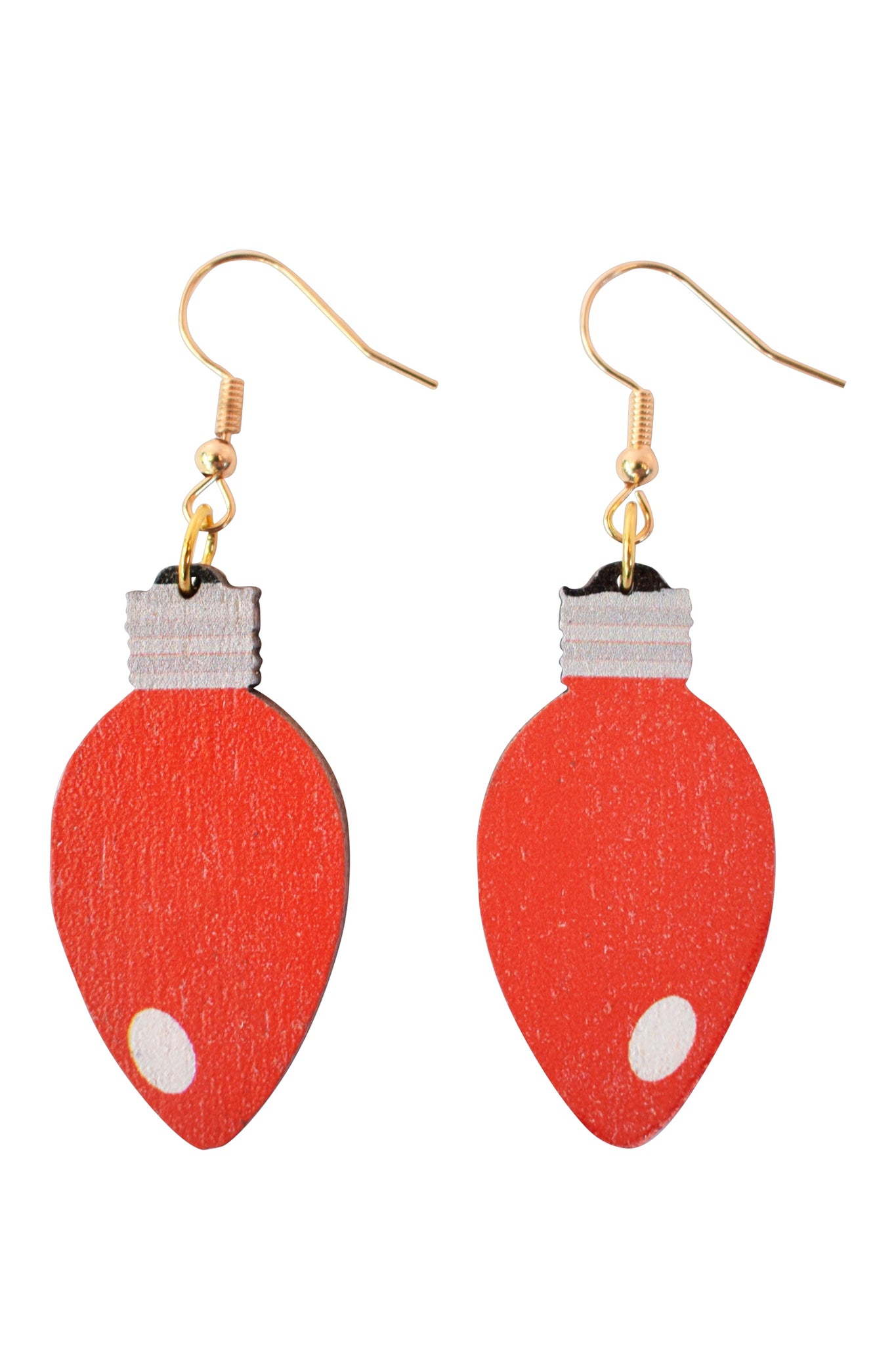 Red Christmas Bulb Earrings