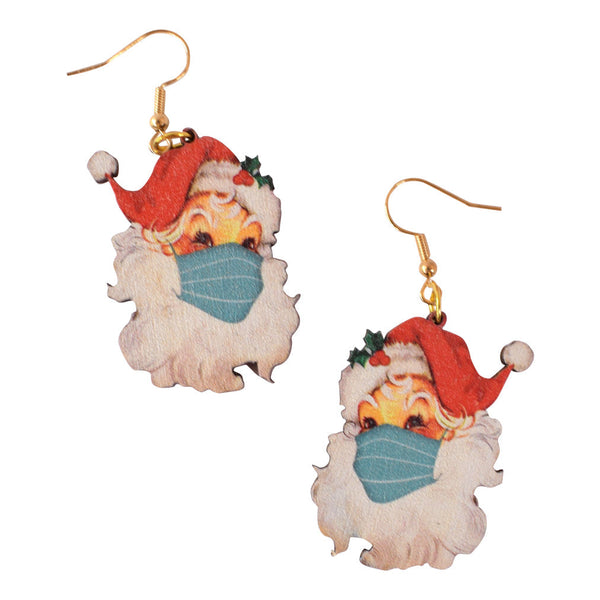 Vintage Santa with Mask Earrings