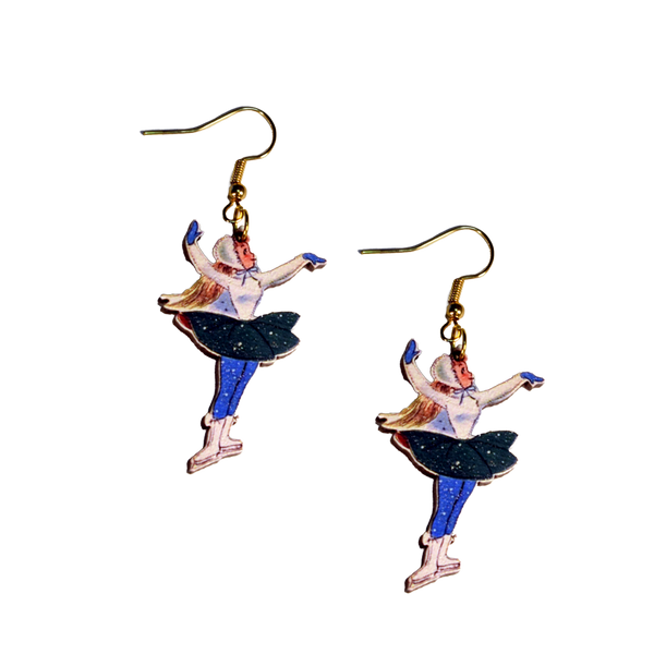 Vintage Ice Skater Earrings
