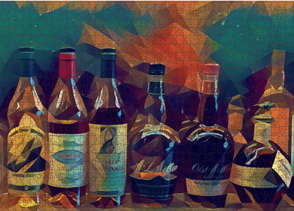 Bourbon Bottles Classic Pop Art 1000 Piece Jigsaw Puzzle