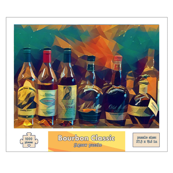 Bourbon Bottles Classic Pop Art 1000 Piece Jigsaw Puzzle