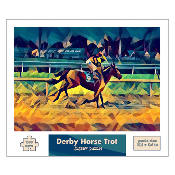 Derby Horse Trot Pop Art 1000 Piece Jigsaw Puzzle