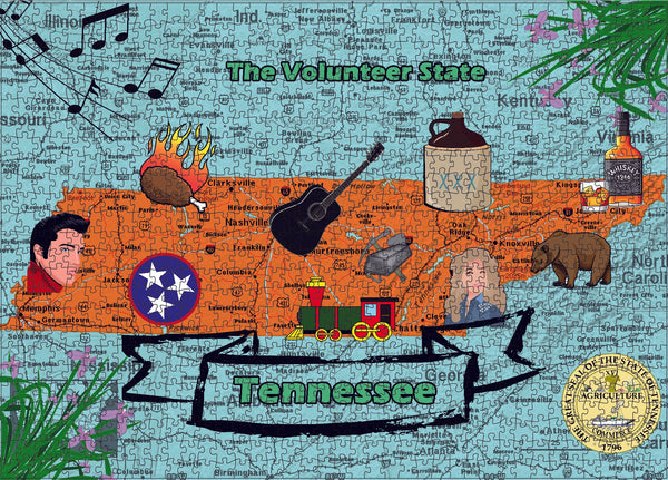 Tennessee the Volunteer State 1000 Piece Jigsaw Puzzle