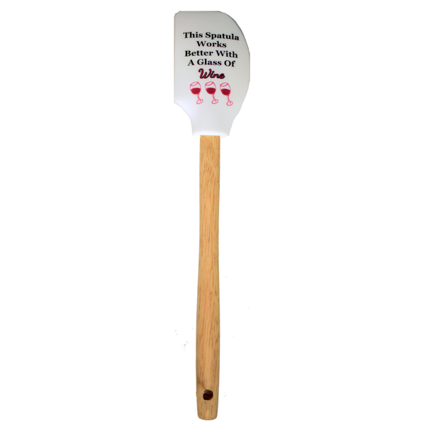 This Spatula Works Better with a Glass of Wine Spatula