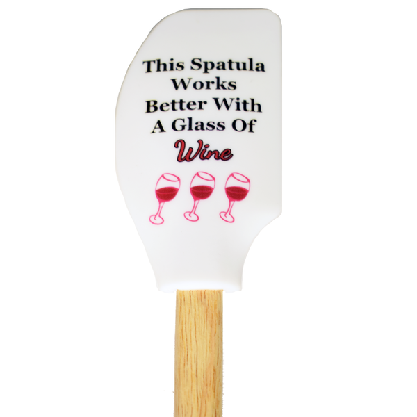 This Spatula Works Better with a Glass of Wine Spatula