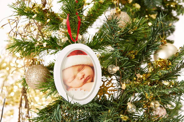 Babyprints Christmas Photo Ornament with Clean Touch Ink