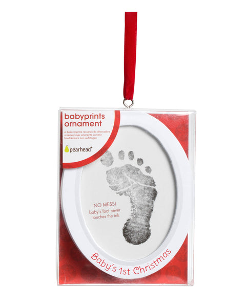 Babyprints Christmas Photo Ornament with Clean Touch Ink