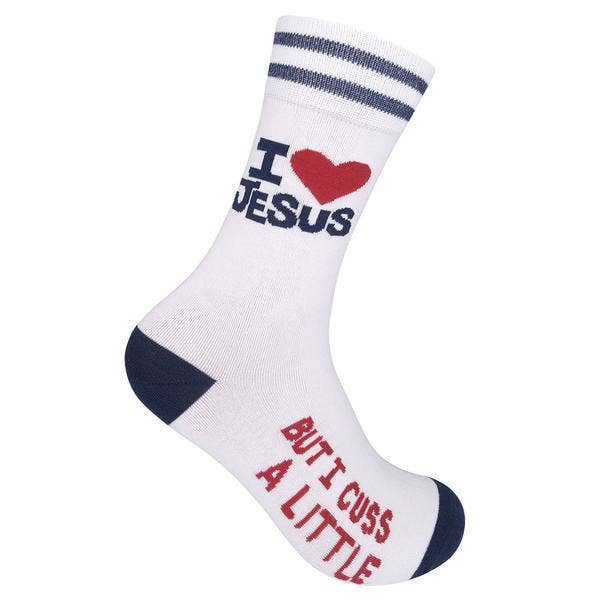 I Love Jesus (But I Cuss A Little) Socks