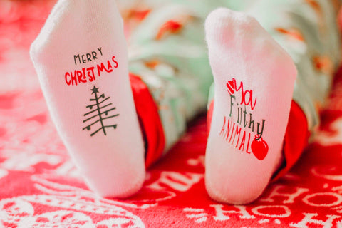 6-18mo Merry Christmas Ya Filthy Animal Baby Socks | Baby Items