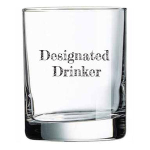 Designated Drinker Rocks Glass