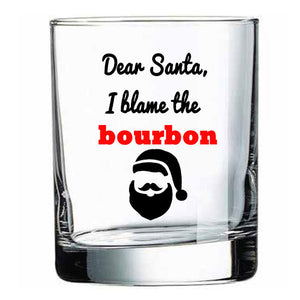 Dear Santa Rocks Glass