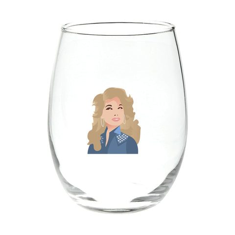 Dolly Parton Stemless Wine Glass