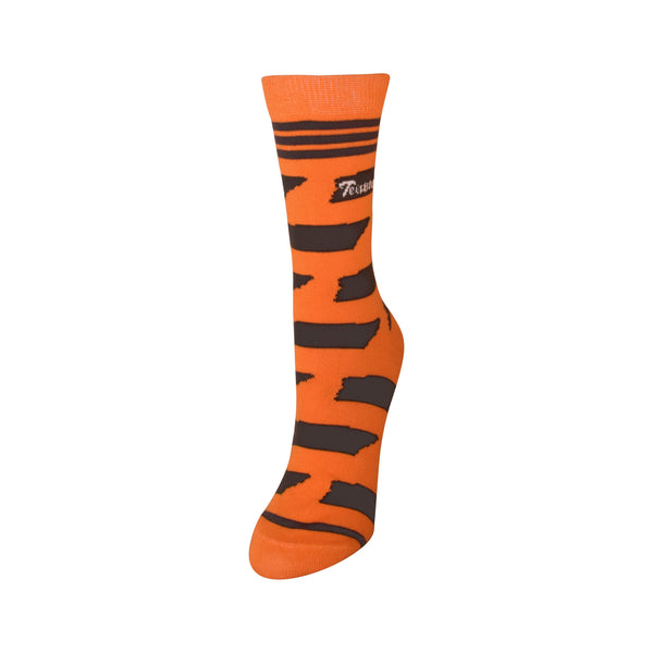 Tennessee Shapes in Orange and Gray Women's Socks