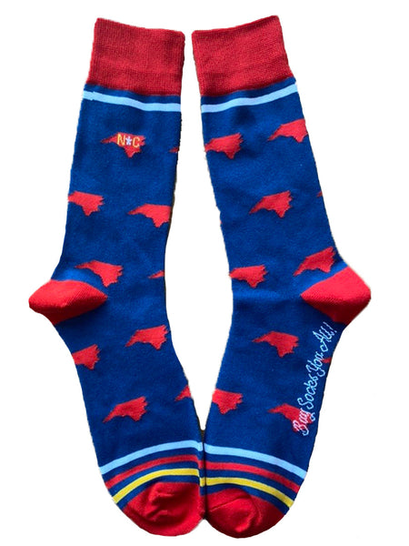 North Carolina Shapes in Flag Colors Men's Socks