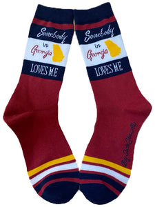 Somebody in Georgia Loves Me Women's Socks
