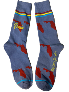 Florida Shapes in Blue and Red Men's Socks