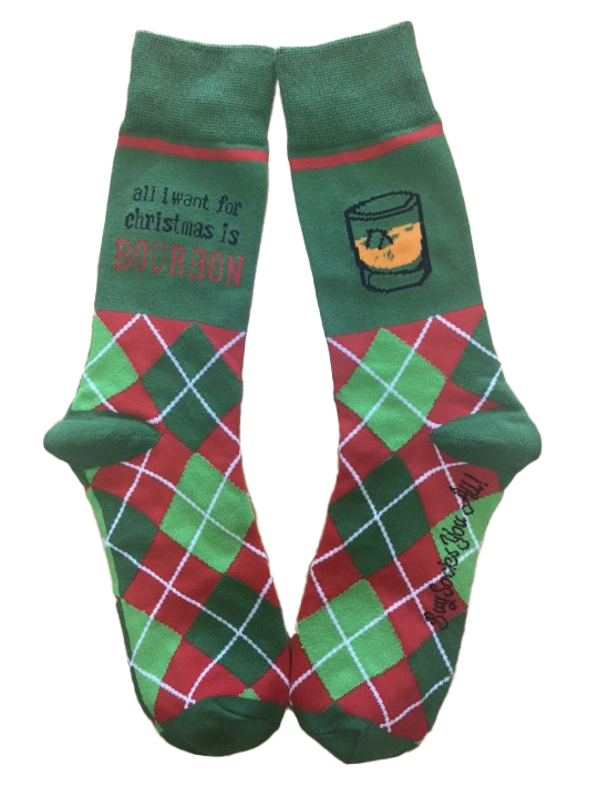 All I Want For Christmas is Bourbon Men's Socks