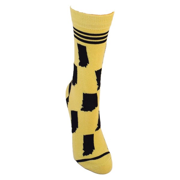 Indiana State Shapes Gold and Black Women's Socks