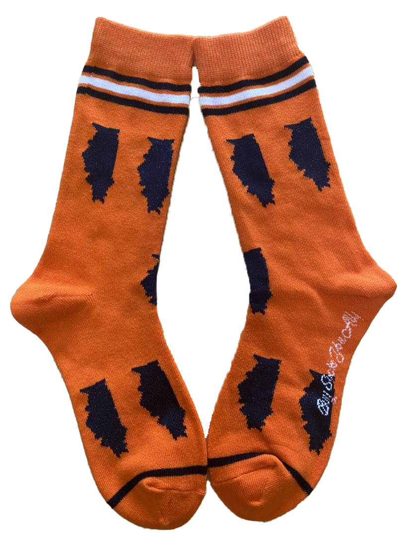 Illinois Shapes in Blue and Orange Women's Socks