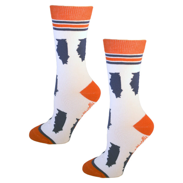 Illinois Shapes in Red, White and Blue Women's Socks